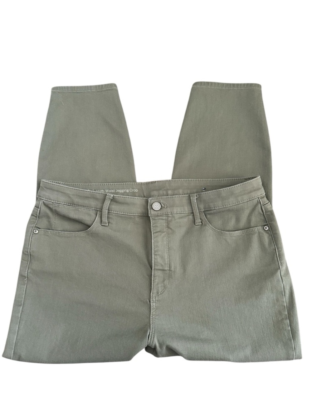 Talbots Flawless High-Waist Jeggings Crop 
Olive Green size 14